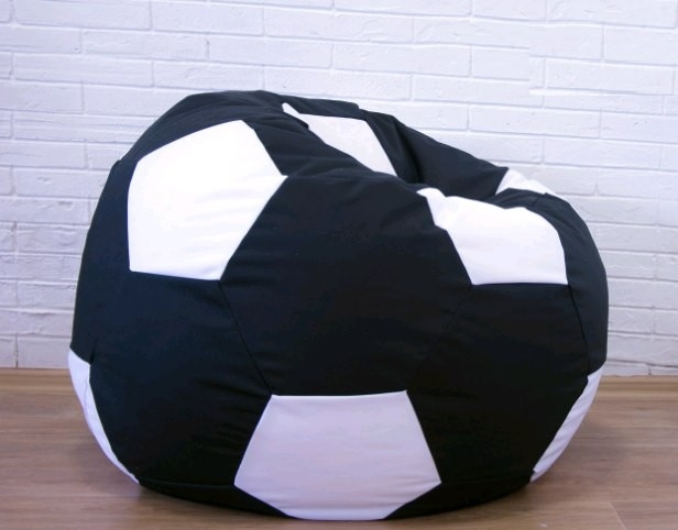 Чорно білий крісло мішок м'яч