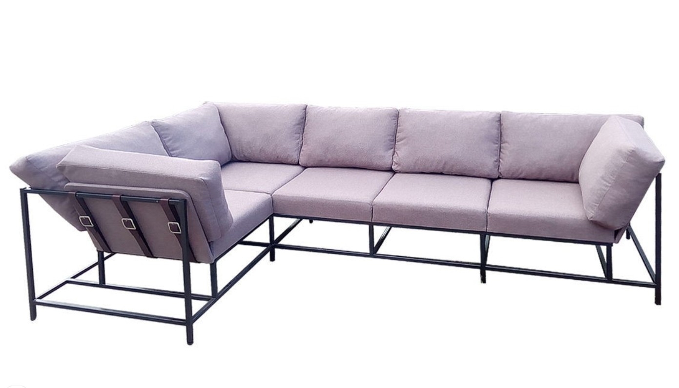 Купити кутовий диван у стилі ЛОФТ із металу