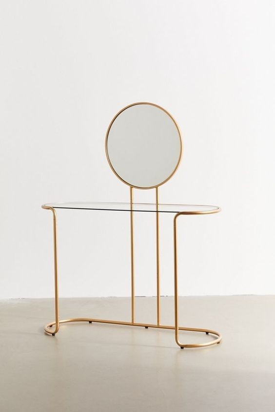 Купити манікюрний стіл із дзеркалом зі скляною стільницею