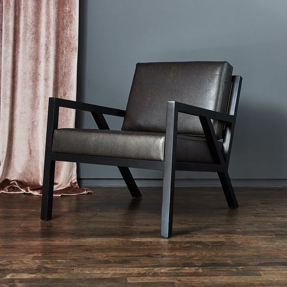 Купити крісло в чорному кольорі стиль лофт