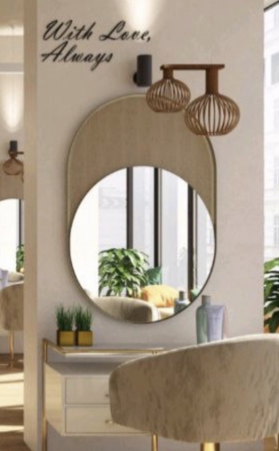 Дизайнерське дзеркало у стилі лофт круглої форми