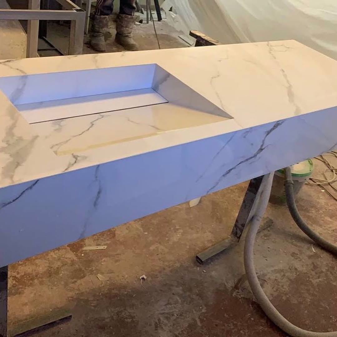 Купити навісний умивальник у стилі лофт з керамограніту