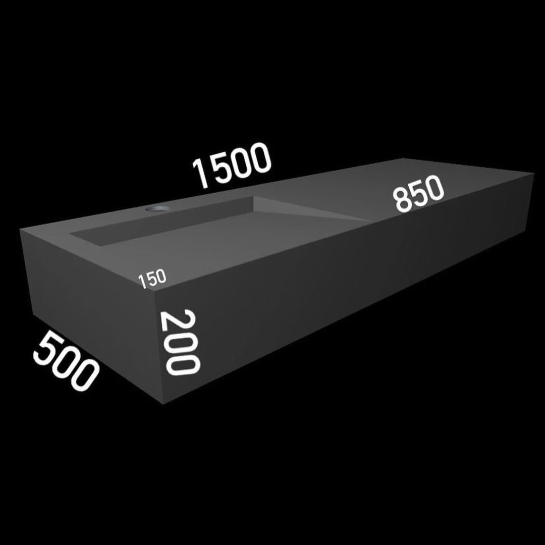 Купити навісний умивальник у стилі лофт з керамограніту