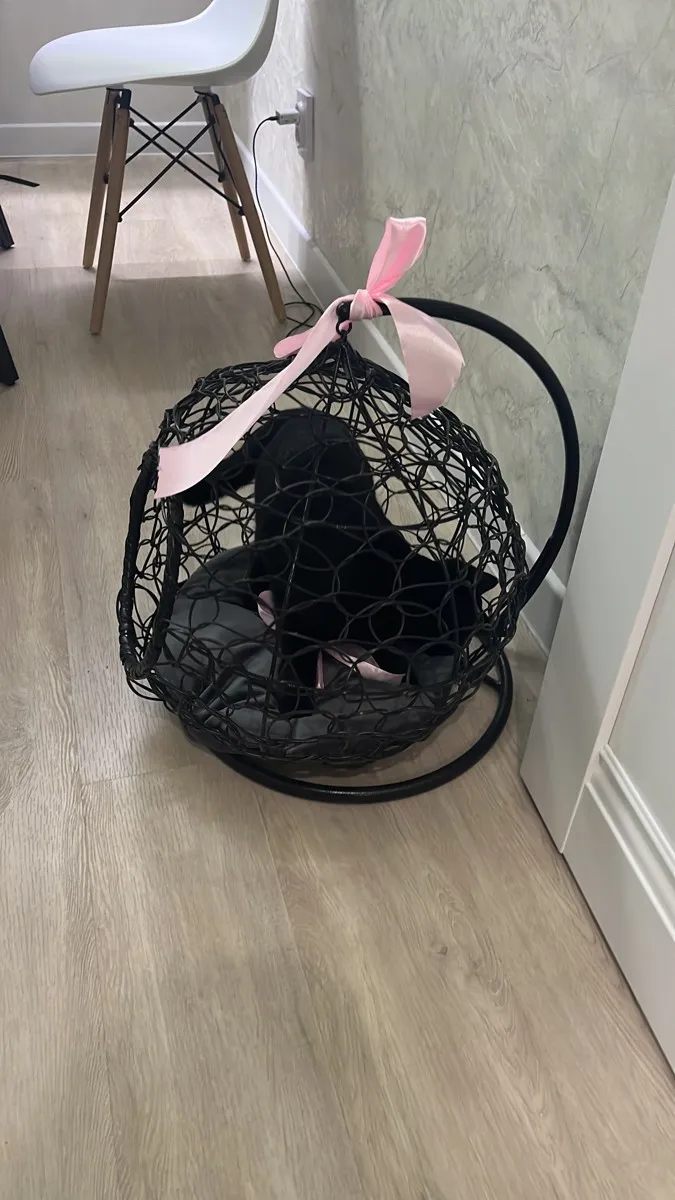 Підвісне крісло для тварин з ротанга будиночок